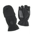 thumbnail image 4 of MUK LUKS Quietwear Men's Waterproof Fleece Flip Mittens, Black, Large, 4 of 4