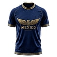 thumbnail image 5 of Zimjoy 2026 Mexico Soccer Jersey for Men World Soccer Game Mexico Team Short Sleeve Mock Crew Neck Football Jersey Shirts Navy M, 5 of 6