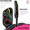 thumbnail image 2 of Kasaca Graphite T700 Carbon Fiber Pickleball Paddles, Grained Edge Guard, Honeycomb Core, Large Sweet Spot, Cushion Comfort Grip, USAPA Approved, Cute Paddle for Beginners Players, Women, Men, 2 of 6