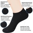 thumbnail image 4 of Women Low Cut No Show Running Socks - Cushioned Arch Support, Wicking Athletic Ankle Socks(Black), 4 of 5