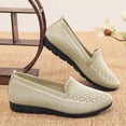 thumbnail image 5 of AUDeals Women Knitted Slip On Shoes, Round Toe Lightweight Comfortable Loafers, Breathable Mesh Walking Shoes (Beige, 7), 5 of 6