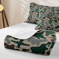 thumbnail image 4 of Manfei Retro Airplane Camo Twin Quilt Set, Old Fashion Plane Vehicle Twin Coverlet Set, Woodland Green, 2-Piece, 1 Bedspread and 1 Pillowcase, 4 of 7