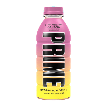 Prime Hydration Sports Drink, Strawberry Banana, 16.9 fl oz, Bottle
