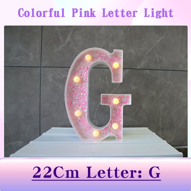 LED Alphabet Light Up Letters | 8.66" Tall | Battery Operated | Wall Mountable | Colorful Decorative Lighting | Home, Party, Event Decor | Portable Plastic Letters | Retro Style | ABS+