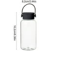 thumbnail image 3 of Litrail 15 oz Plastic Sports Water Bottle, Frosted Semi-Transparent Leakproof with Strap & Handle, Dishwasher Safe Clear Scale for Outdoor Sports Camping Gym, 3 of 6