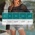 thumbnail image 4 of Tqyyweavej Bathing Suits Crochet Coverups for Women V Neck Solid Color Crop Top Swim Cover Up Free Size Long Sleeve Swimsuit Cover Up, 4 of 6