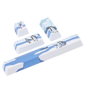 Petit et exquis clavier , Clé de résistance à l'usure , Casquette mécanique, Pour le clavier mécanique, Penguins-Pattern, 4Pcs