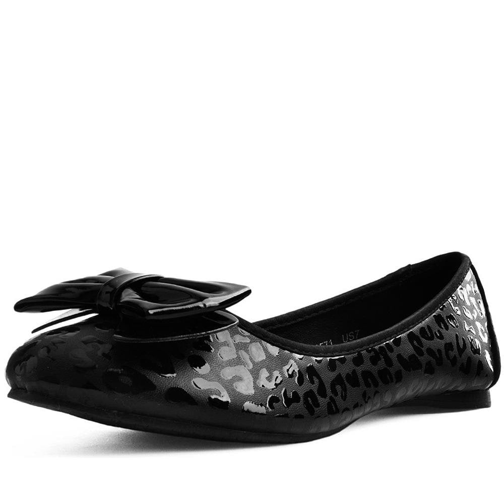 walmart flat black shoes