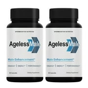 (2 Bottles) Ageless Male, Ageless Male Pill, The Official Brand Dietary Supplement, Advanced Performance Formula, Support Muscle and Strength