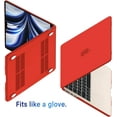 thumbnail image 3 of iBenzer Case for 2024 2023 2022 MacBook Air M2 13 inch Model A2681, Hard Shell Case & Sleeve & Keyboard Cover & Type-C Adapter for New M2 Mac Air 13.6" Touch ID, Red, W-MAT13-KK-RD+3, 3 of 9
