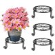 thumbnail image 1 of Soporte para plantas Kylinbigda de metal para interiores y exteriores, negro (paquete de 3), 1 of 9