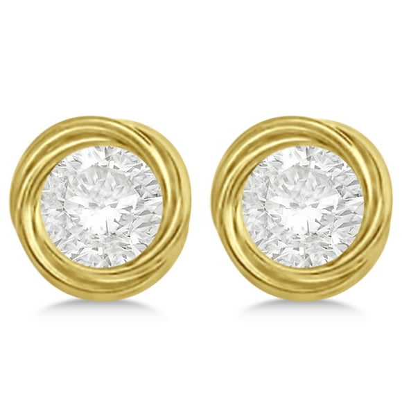 Twisted Rope Earring Jackets for Studs up to 10.50mm 14K Yellow Gold