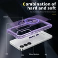 thumbnail image 6 of Strong Magnetic for Samsung Galaxy S25 Case, [10FT-Grade Drop Tested & Compatible with MagSafe] Translucent Anti-Fingerprint Anti Shockproof Protective Shell for Galaxy S25, Purple, 6 of 8