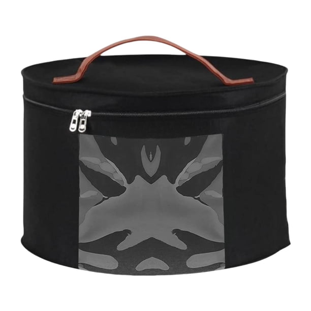 Caja de almacenamiento de sombrero Contenedor de sombrero de viaje relleno Almacenamiento de juguetes Reduce Box Organizador de fieltro para la Negro