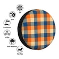 thumbnail image 5 of Spare Tire Cover, Warm Orange Plaid Wheel Cover Tire Covers for Trailers Car Truck Camper Universal Tire Covering Fits Diameter 16 inch, 5 of 7