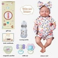 thumbnail image 4 of RSG 17 Inch Reborn Dolls with Soft Cloth Body Newborn Sweet Smile Sleeping Dolls Doll Girl with Gift Box for Cuddling, Role Playing and Collection, 4 of 8