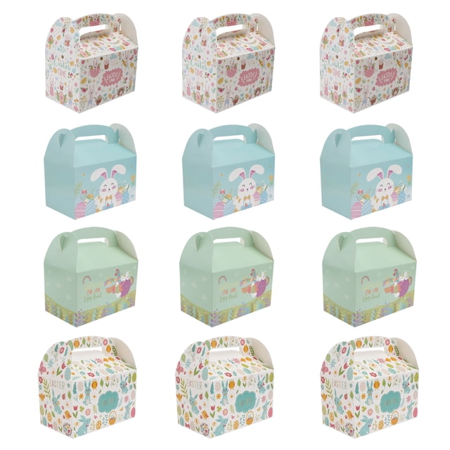 KAKOWELY 12pcs Creative Easter Gift Boxes Easter Gift Packing Box Easter Egg Storage Box,6.3"X4.41"X3.62"