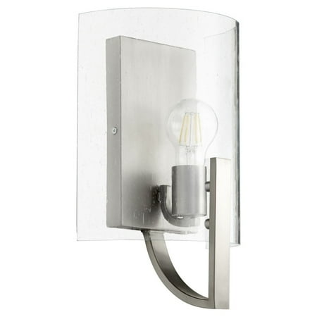 

1 Light Contemporary Wall Sconce with Clear Glass-13 inches H By 8.25 inches W-Satin Nickel Finish Bailey Street Home 183-Bel-4350663