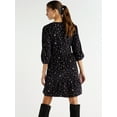 thumbnail image 4 of Time and Tru Women's Corduroy Dress with 3/4-Length Sleeves, Sizes XS-XXXL, 4 of 6