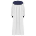 thumbnail image 4 of YONGHS Robes de Clerc d'Église pour Femmes Robes de Choeur à Blocs de Couleur Fermeture Éclair devant Robe de Pasteur Prêtre Prédicateur Blanc m, 4 of 5