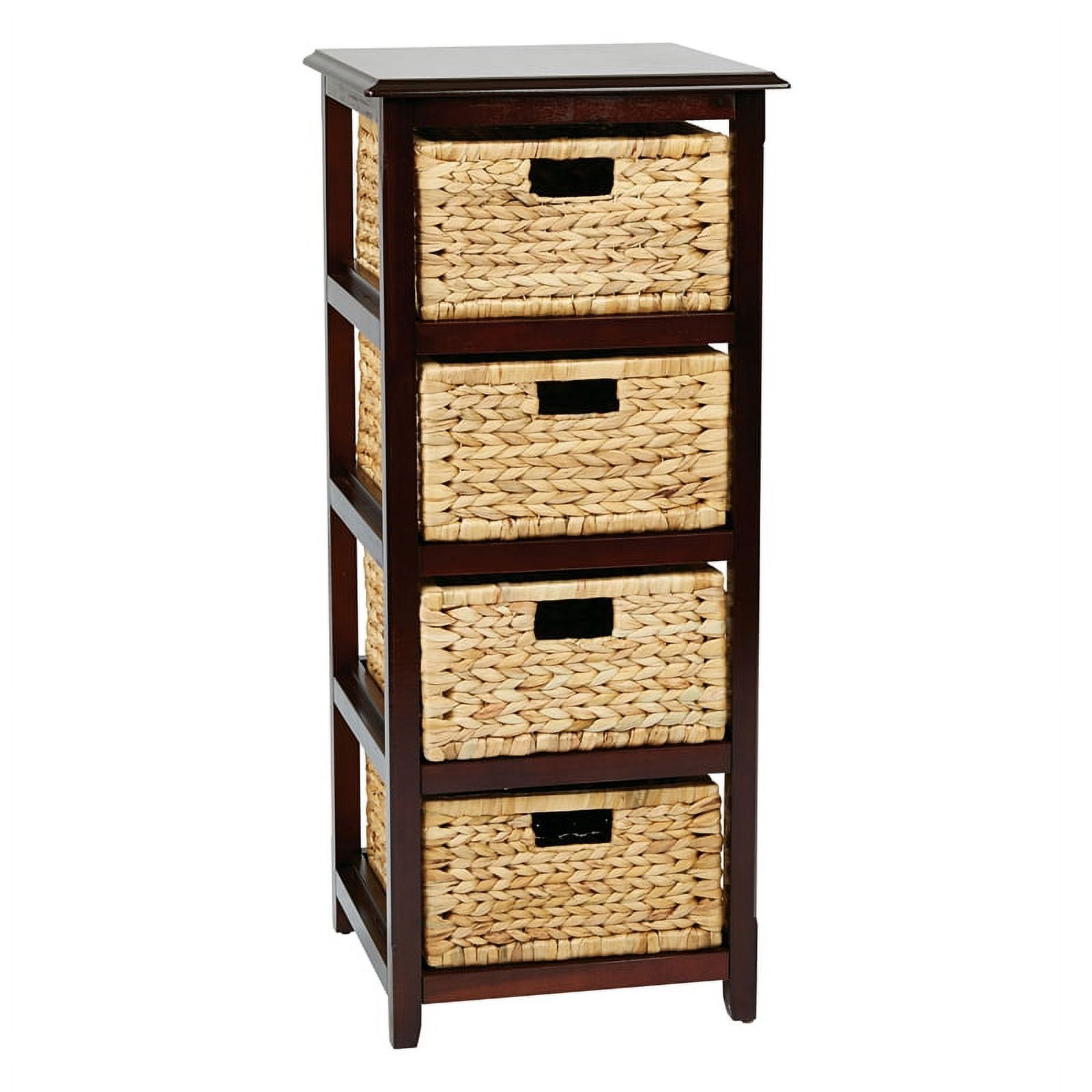 Marisol + Daisy Traditional 30 Wood Storage Unit with 4 Baskets and 2 Drawer - Blue