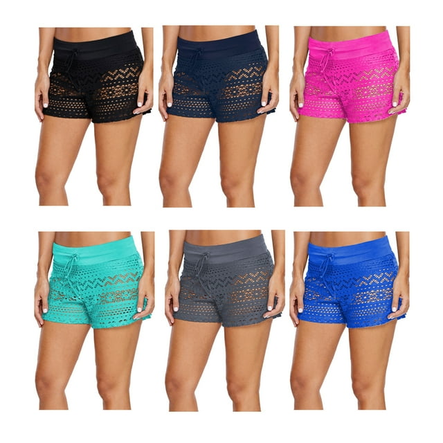 Baohd Shorts en Dentelle Assortis Maillots de Bain Respirants Lavables Réutilisables Aguichant Gris S 1Ensemble