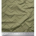 thumbnail image 1 of Soimoi Green Rayon Fabric Artistic Waves Abstract Print Fabric by the Yard 42 Inch Wide, 1 of 3
