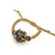 thumbnail image 1 of Xiao Hua Pulsera de cuentas hecha a mano, ideal para hombres y mujeres, tejida a mano con piedra natural marrón, con bolsa de malla ajustable y elástica (negro)., 1 of 4
