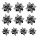 thumbnail image 1 of Poinsettia con brillo JAAS 10 Uds flores artificiales Navidad color negro 9cm, 1 of 5