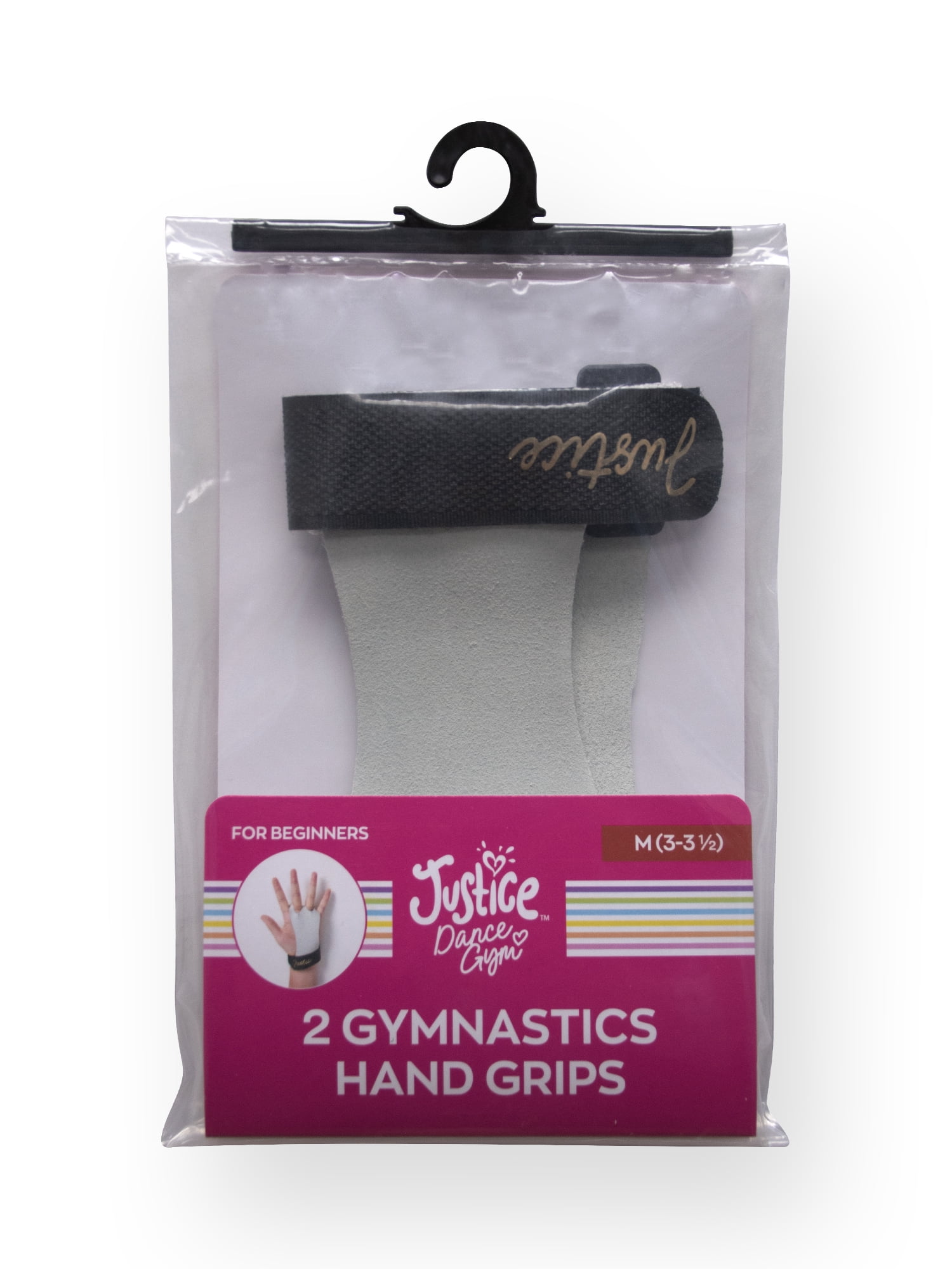Justice Girls Gymnastics Grips with Adjustable Wrist Strap, Sizes S-L