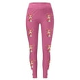thumbnail image 4 of Arlun Women's Christmas Leggings Snowflake Printed Stretchy High Waisted Workout Pants Comfy Soft Tummy Control Sports Active Legging Tights Pink3 XXXL, 4 of 4