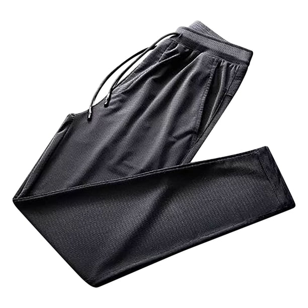 Pantalones anchos de seda helada para mujer - Verano, malla fina, secado rápido - Pantalones deportivos casuales de cintura alta - Tallas S-XXXXXL