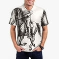 thumbnail image 1 of Balery Cowboy Ride A Horse Camisa Polo de Hombre con Estampado, de Manga Corta y Tejido Medio, Camisa Tipo Golf Polo-Small, 1 of 6
