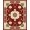 Red, Pattern 13, variant on ODIKA 8'x10' Washable Area Rug Vintage Oriental Medallion With Intricate Scroll Border Design for King Size Bedroom Under Bed, Master Suite, Non-Shedding, Easy Care