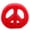 Red, variant on Colorful Peace Sign Candle