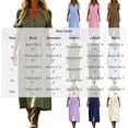 thumbnail image 4 of Womens Dresses V Neck Button Down Midi Dress Short Sleeve Linen Texture Loose Flowy Casual Dress with Pockets Vacation Sundress XXL, 4 of 8