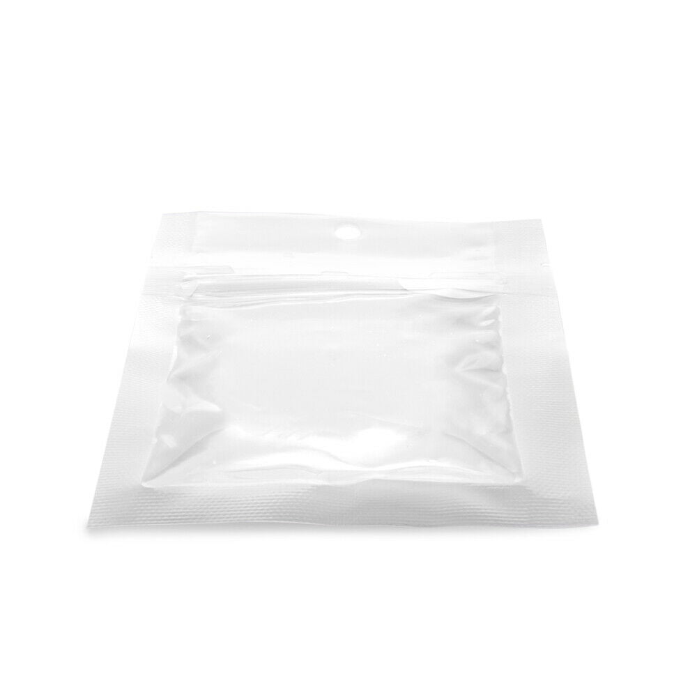 50 pcs Glossy White Mylar Foil 2" x 3" Flat Pouch Zip Lock Smell Proof Bags