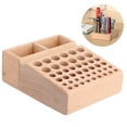 thumbnail image 1 of Wooden Leather Tool Holder with 46 holes, Hole Punch Leather Craft Tools Rack Stand Storage Box, 1 of 6