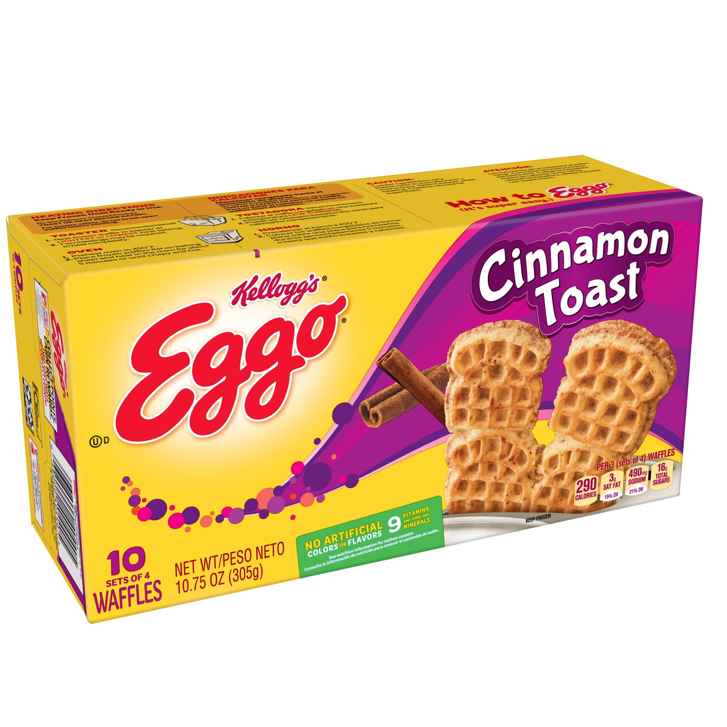 Kellogg's Eggo Cinnamon Toast Frozen Waffles - 10.75oz/10ct - Bric...