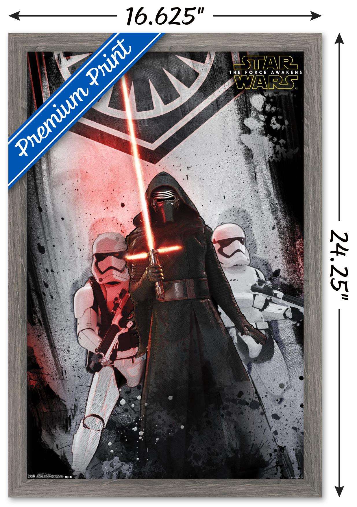 Star Wars: The Force Awakens - First Order Wall Poster, 14.725" x 22.375", Framed