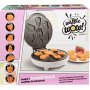 Waffle Wow! Fun Food Friends Mini Waffle Maker - 7 Different Kawaii Style Design Pancakes Featuring an Avocado Pizza Ramen Taco & More