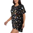 thumbnail image 2 of Fuzoiu Butterfly1 Print Women's Short-Sleeved Pajama Set,Lounge Sleepwear Set,Womens Pajama Sets 2 Piece,Button-Up Top and Shorts with Pockets-4X-Large, 2 of 7