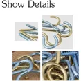 thumbnail image 3 of 20-pack screw eyes, 2.75" ceiling hooks for hanging plants, K, 3 of 5
