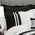 thumbnail image 5 of Lush Decor Modern Chic Stripe Comforter White/Black 6-Piece Set, 5 of 5