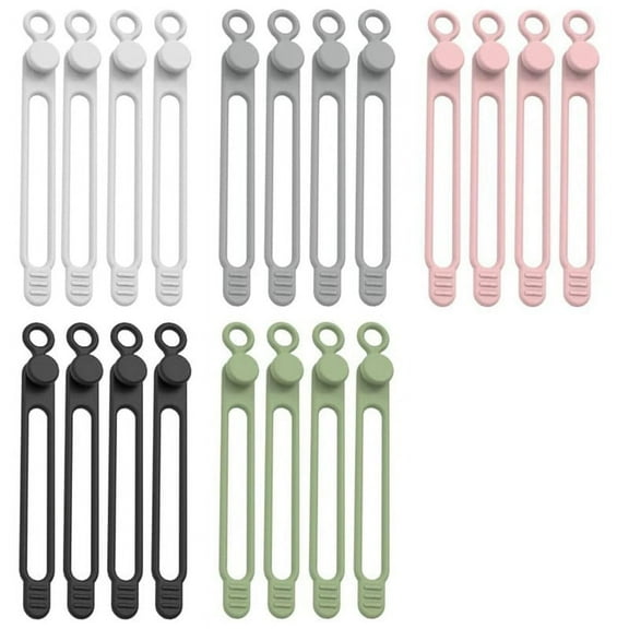 Data Cable Organizer, Upgrade Silicone Ties Reusable Management Elastic Cord Organizer pwm25