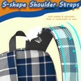 thumbnail image 5 of Blue and White Checkered Pattern 17" School Backpacks for Teens,Waterproof Oxford Fabric,S-Shape Padded Straps for School,Travel,Hiking,Camping, 5 of 6