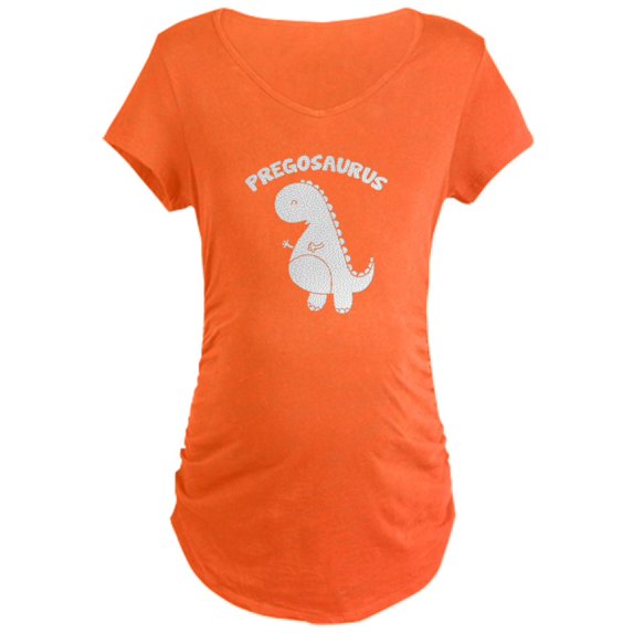 CafePress - Pregosaurus Maternity Dark T Shirt - Maternity Dark T-Shirt