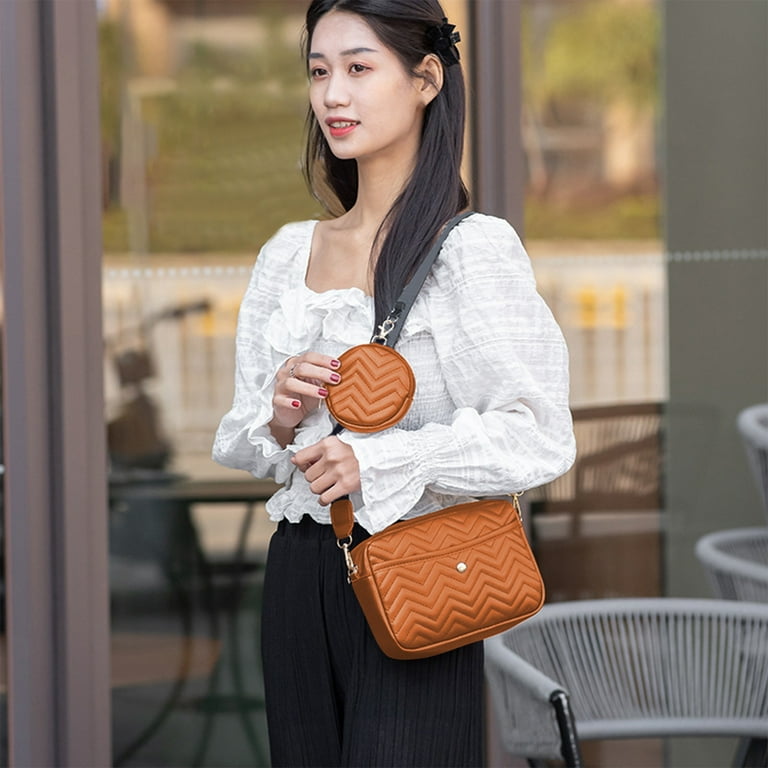 Women's Crossbody Handbag - Designer Patchwork Purse With Adjustable Strap, Shoulder Bag, Trendy Small Purse For Ladies