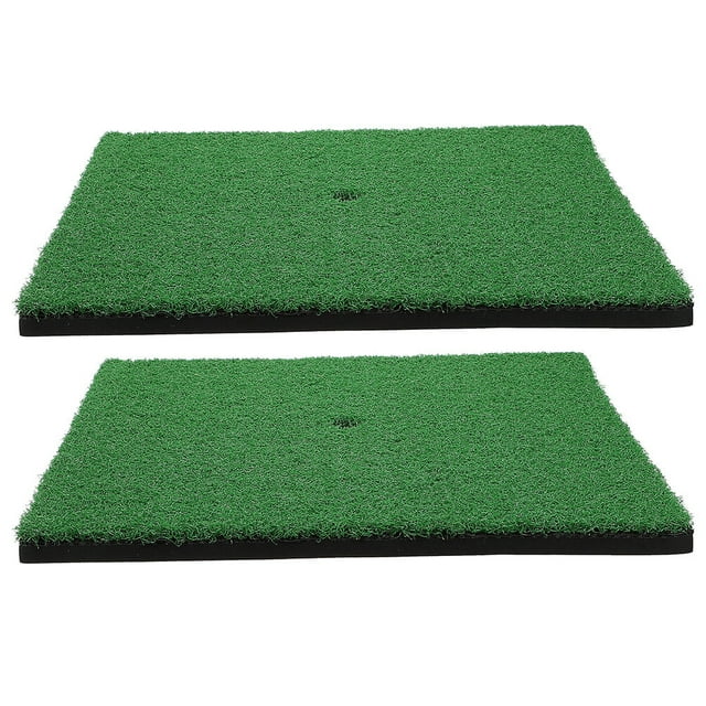 2pcs Golfs Chipping Mat Artificial Turf Mat Outdoor Backyard Golfing