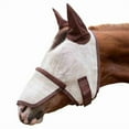 thumbnail image 3 of Kensington Fly Mask With Long Nose And Soft Ears, Lavender Mint Plaid, Size: Small, 3 of 4
